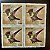 Quadra de Selos Comemorativos do Brasil - Fauna Brasileira - Beija-Flores - Topetinho Vermelho - 1981 - Mint - ref.2418 - Imagem 1