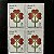 Quadra de Selos Comemorativos do Brasil - XXXV Congresso da Sociedade Brasileira de Cardiologia - 1979 - Mint - ref.2493 - Imagem 1