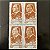 Quadra de Selos Comemorativos do Brasil -Visita do Rei da Noruega Olavo V - 1967 - Novo - ref.2565 - Imagem 1