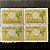 Quadra de Selos Comemorativos do Brasil - Centenário da União Internacional de Telecomunicações - 1965 - Novo - ref.2605 - Imagem 1