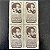 Quadra de Selos Comemorativos do Brasil - Visita do Imperador da Etiópia Haile Selassie - 1961 - Novo - ref.2649 - Imagem 1