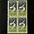 Quadra de Selos Comemorativos do Brasil - Propaganda do 4o.Centenario de São Paulo - Simbolo - 1953 - Novo - ref.2684 - Imagem 1