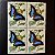 Quadra de Selos Comemorativos do Brasil - Preservação da Fauna Brasileira - Borboletas - Prepona - 1986 - Mint - ref.2688 - Imagem 1