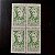 Quadra de Selos Comemorativos do Brasil -Centenário de Nascimento de Apolonia Pinto - 1954 - Novo - ref.2710 - Imagem 1