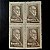 Quadra de Selos Comemorativos do Brasil - Centenário do Nascimento de Henrique Oswald - 1952 - Novo - ref.2742 - Imagem 1
