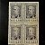 Quadra de Selos Comemorativos do Brasil - 150 anos de Nascimento de Duque de Caxias - 1953 - Novo - ref.2747 - Imagem 1