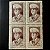 Quadra de Selos Comemorativos do Brasil - Visita do Presidente do Peru General Manuel Arturo Amoretti - 1953 - Novo - ref.2755 - Imagem 1