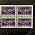 Quadra de Selos Comemorativos do Brasil - Natal 84 - Pinturas Natalinas - Natividade - 1984 - Mint - ref.2757 - Imagem 1