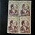 Quadra de Selos Comemorativos do Brasil - Visita do Presidente da Nicaragua General Anastasio Somoza Garcia - 1953 - Novo - ref.2761 - Imagem 1