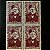 Quadra de Selos Comemorativos do Brasil - Centenário da Morte de Auguste de Saint Hilaire - 1953 - Novo - ref.2762 - Imagem 1