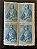 Quadra de Selos Comemorativos do Brasil - V Centenário do Nascimento da Rainha Isabel I da Espanha - 1952 - Novos - ref.2767 - Imagem 1
