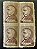 Quadra de Selos Comemorativos do Brasil - Centenário do Nascimento de Silvio Vasconcelos Ramos Romero - 1951 - Novos - ref.2775 - Imagem 1