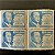 Quadra de Selos Comemorativos do Brasil - Visita do Presidente do Uruguai Luis Batlle Berres - 1948 - Novos - ref.2827 - Imagem 1