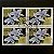 Quadra de Selos Comemorativos do Brasil -Cinquentenário da Sociedade Brasileira de Orquidofilos - Laelia Lobata - 1987 - com carimbo comemorativo - ref.2857 - Imagem 1