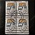 Quadra de Selos Comemorativos do Brasil - Inauguração do Metro do Rio de Janeiro - 1979 - com carimbo primeiro dia - ref.2877 - Imagem 1