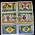 Quadra de Selos Comemorativos do Brasil - Lubrapex 78 - Bandeiras Históricas - 1978 - com carimbo comemorativo - ref.2908 - Imagem 1
