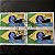 Quadra de Selos Comemorativos do Brasil - 180 Anos da Abertura dos Portos - 1988 - com carimbo comemorativo - ref.2926 - Imagem 1