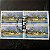 Quadra de Selos Comemorativos do Brasil - Rede Postal Fluvial da Amazonia - 1990 - com carimbo comemorativo - ref.2927 - Imagem 1