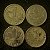 04 Moedas do Brasil - 1 Cruzeiro - 1944 - Aluminio Bronze - Mbc - ref.3107 - Imagem 1