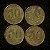 04 Moedas do Brasil - 50 Centavos - 1946 - Getulio Vargas - Aluminio Bronze - Mbc - ref.3108 - Imagem 1