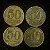 04 Moedas do Brasil - 50 Centavos - 1944 - Aluminio Bronze - Mbc - ref.3118 - Imagem 1