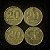 04 Moedas do Brasil - 20 Centavos - 1950 - Rui Barbosa - Aluminio Bronze - Mbc - ref.3120 - Imagem 1