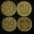 04 Moedas do Brasil - 50 Centavos - 1945 - Getulio Vargas - Aluminio Bronze - Mbc - ref.3123 - Imagem 1