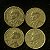 04 Moedas do Brasil - 50 Centavos - 1947 - Getulio Vargas - Aluminio Bronze - Mbc - ref.3127 - Imagem 2