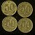 04 Moedas do Brasil - 50 Centavos - 1953 - Presidente Dutra - Aluminio Bronze - Mbc - ref.3129 - Imagem 1