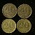 04 Moedas do Brasil - 20 Centavos - 1943 - Getulio Vargas -Aluminio Bronze - Mbc - ref.3134 - Imagem 1