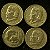 04 Moedas do Brasil - 50 Centavos - 1954 - Presidente Dutra - Aluminio Bronze - Mbc - ref.3135 - Imagem 2
