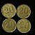 04 Moedas do Brasil - 20 Centavos - 1946 - Getulio Vargas - Aluminio Bronze - Mbc - ref.3140 - Imagem 1