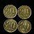 04 Moedas do Brasil - 20 Centavos - 1955 - Rui Barbosa - Aluminio Bronze - Mbc - ref.3148 - Imagem 1