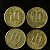 04 Moedas do Brasil - 10 Centavos - 1945 - Getulio Vargas - Aluminio Bronze - Mbc - ref.3151 - Imagem 1