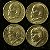 04 Moedas do Brasil - 50 Centavos - 1956 - Presidente Dutra - Aluminio Bronze - Mbc - ref.3152 - Imagem 2