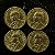 04 Moedas do Brasil - 20 Centavos - 1945 - 1946 - Getulio Vargas - Aluminio Bronze - Mbc - ref.3170 - Imagem 2