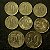 08 Moedas do Brasil - 10 cts-1948-1955-1955-1953-1953 - 20 cts 1955 - 50 cts 1945-1955 - Aluminio Bronze - Mbc - ref.3146 - Imagem 1