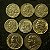 08 Moedas do Brasil - 10 cts-1948-1955-1955-1953-1953 - 20 cts 1955 - 50 cts 1945-1955 - Aluminio Bronze - Mbc - ref.3146 - Imagem 2
