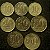08 Moedas do Brasil - 10 cts-1948-1955-1953- 20 cts 1955-1953 - 50 cts 1956-1953-1945 - Aluminio Bronze - Mbc - ref.3149 - Imagem 1