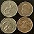 04 Moedas Estrangeira - Uruguai 1981 - Reino Unido 1968 - Chile - 1987 - Belgica 1981 - Mbc - ref.3254 - Imagem 2