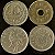 04 Moedas Estrangeira - Japão 1975 - Espanha 1975 - Reino Unido 1992 - Uruguai 1953 - Mbc - ref.3255 - Imagem 1