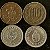 04 Moedas Estrangeira - Reino Unido 1971 - Chile 1996 - Argentina 1960 - Uruguai 1960 - Mbc - ref.3256 - Imagem 1