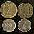 04 Moedas Estrangeira - Israel 2015 - Argentina 1974 - Espanha 1953 - Uruguai 1960 - Mbc - ref.3257 - Imagem 1