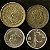 04 Moedas Estrangeira - Israel 2015 - Argentina 1974 - Espanha 1953 - Uruguai 1960 - Mbc - ref.3257 - Imagem 2