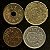 04 Moedas Estrangeira - Italia 1978 - Espanha 1975 - Portugal 1953 - Japão 1975 - Mbc - ref.3259 - Imagem 1