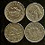 04 Moedas Estrangeira - Argentina 1957 - Reino Unido 2007 - Grecia 1984 - Portugal 1981 - Mbc - ref.3260 - Imagem 2