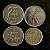 04 Moedas Estrangeira - Italia 1982 - Espanha 1975 - França 1960 - Argentina 1994 - Mbc - ref.3263 - Imagem 1