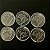 06 Moedas do Brasil 10 Cruzeiros - 1980-81-82-83-84-85 - Aço Inoxidavel - Mbc - ref.3287 - Imagem 2