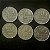 06 Moedas do Brasil - 10 Centavos - 1967 -70-74-75-76-77 - Aço Inoxidavel - Mbc - ref.3323 - Imagem 1