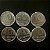 06 Moedas do Brasil - 10 Cruzeiros - 1980-81-82-83-84-85 - Aço Inoxidavel - Mbc - ref.3336 - Imagem 1